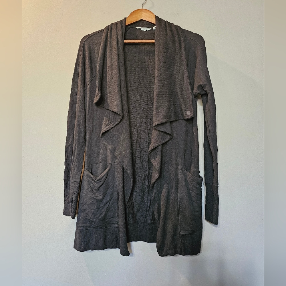 Athleta Black Studio Wrap Cardigan W/Magnetic Closure Womens Size XS
